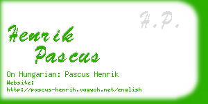 henrik pascus business card